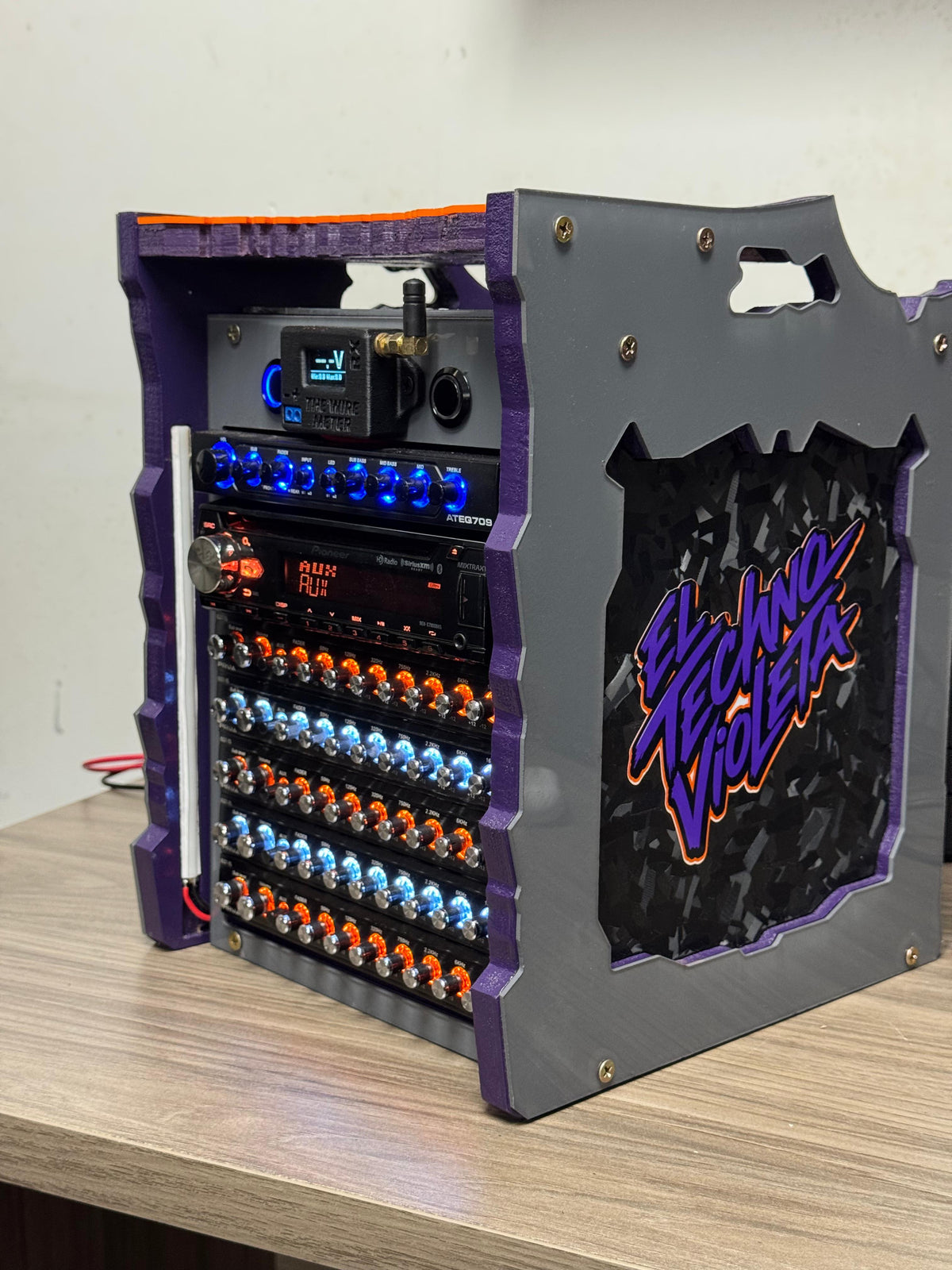 B-Side Garage Custom Radio Boxes – Volt meter and LED Lights included