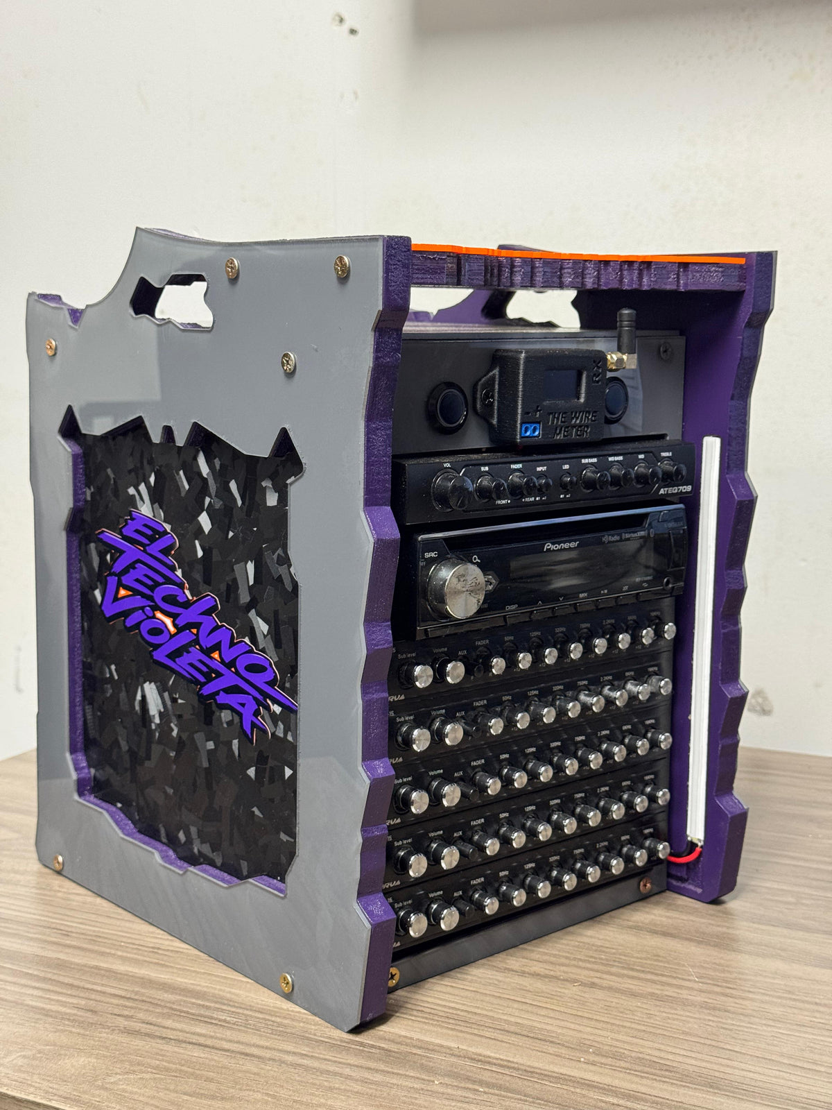 B-Side Garage Custom Radio Boxes – Volt meter and LED Lights included