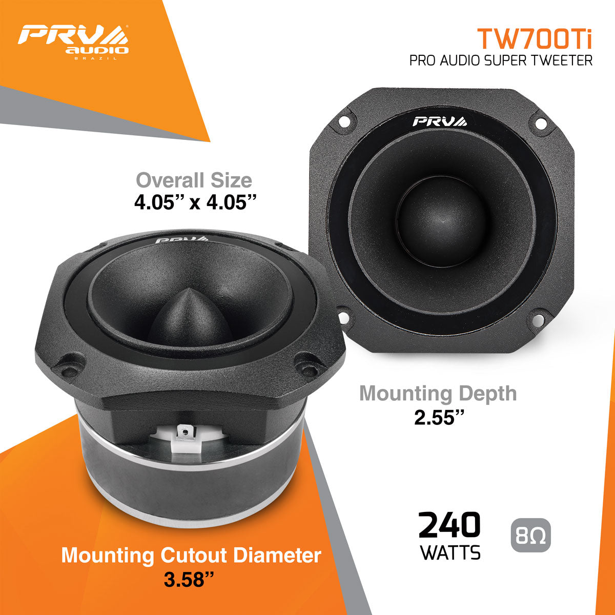 TW700Ti Super Tweeter – High Output Titanium Bullet Tweeter (4 Ohm)